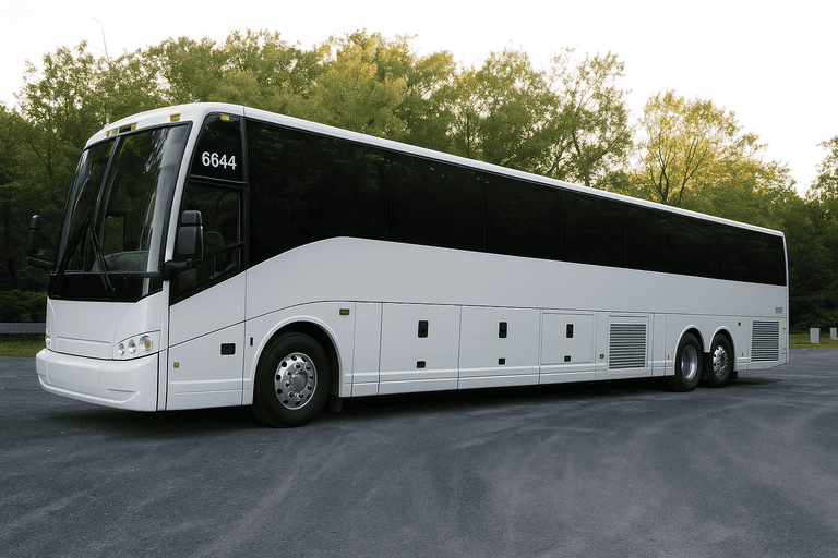 exterior of Charter Bus Rental Owensboro coach bus